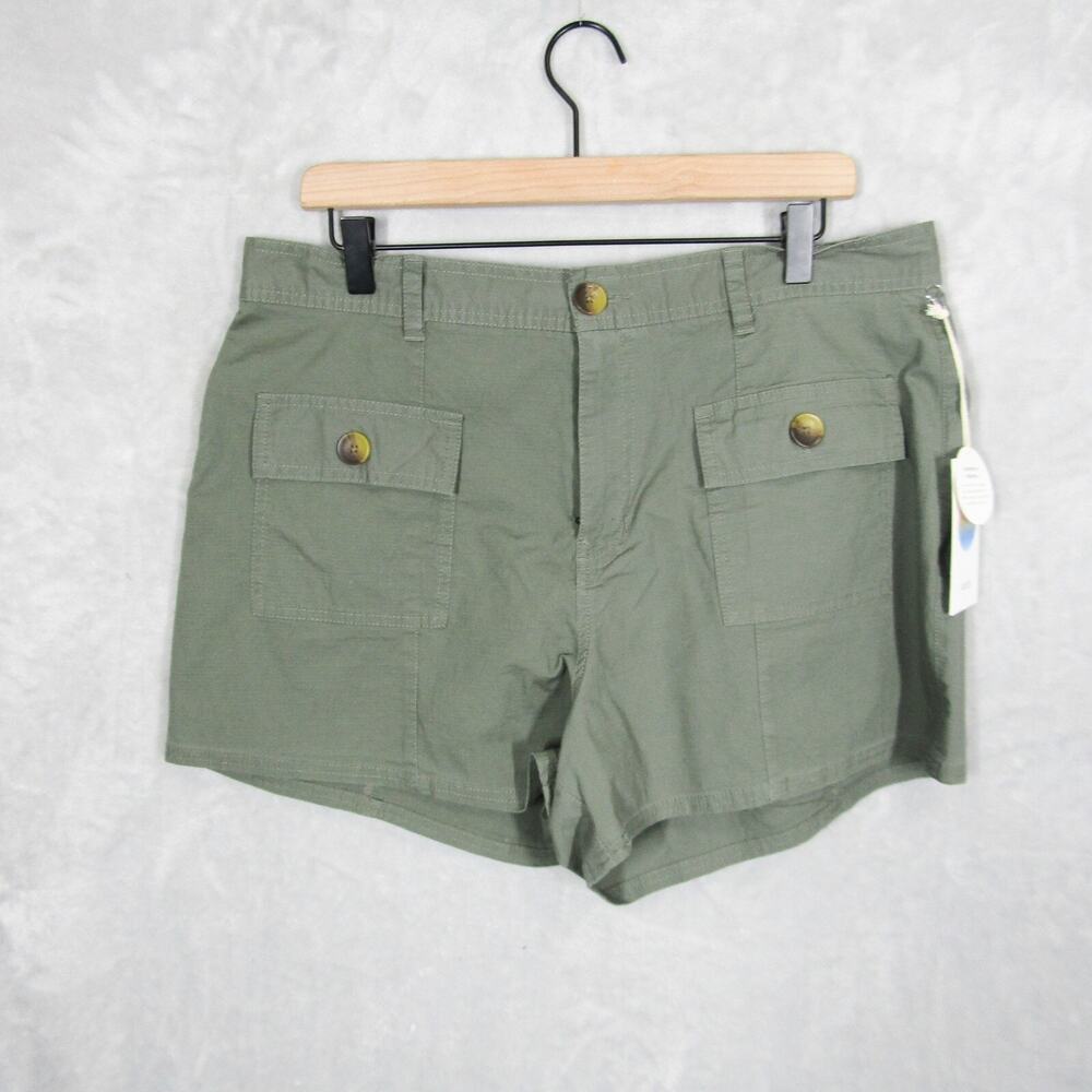 Vuori Womens Shorts Size XXL 2X Ripstop Utility Army Green New NWT